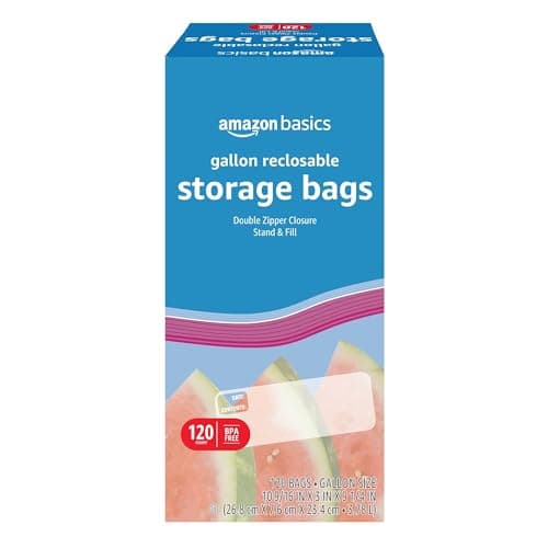 Amazon Basics Gallon Storage Bags 120-Count Just $4.72 Shipped