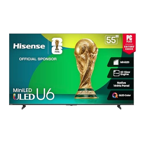 Hisense 55" U65QF Series 144Hz 4K Mini-LED QLED Smart TV (2025) @ Best Buy/Amazon $379.99