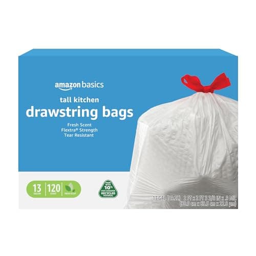 Amazon Basics 13 Gallon Tall K...t Consumer Recycled, 120 Count