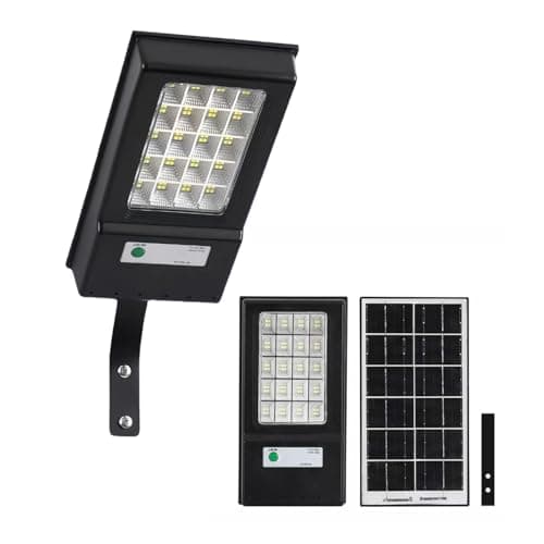 PCYIS Solar Street Light Outdoor 2000LM, 6500K LED Floodlight with Motion Sensor, Dusk to Dawn Security Lighting, IP67 Waterproof Solar Powered Light for Yard, Garden, Driveway (1 Pack)