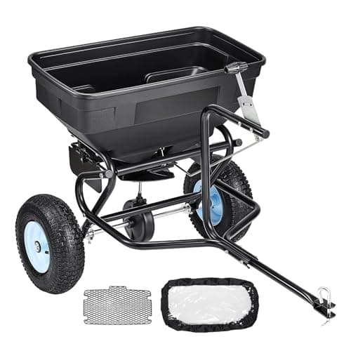 VEVOR Tow Behind Broadcast Spr...ed, Fertilizer, Salt, Ice Melt