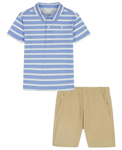 Izod Boys' 2-piece Polo and Short Set, Cornflower Blue, 6