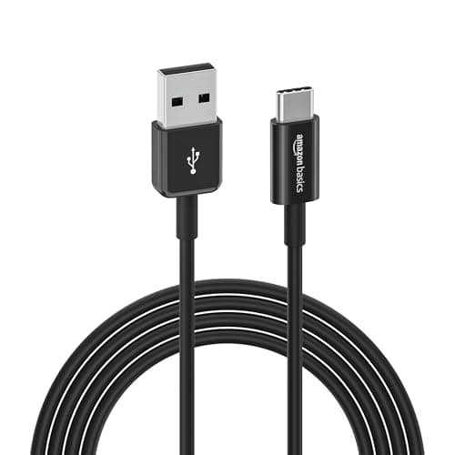 Amazon Basics USB-C to USB-A 2... Tablets, Laptops, 6 ft, Black
