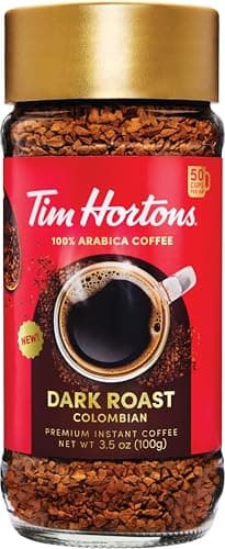 [NEW, AC] $5.23 | 3.5-Oz Tim Hortons Dark Roast Instant Coffee at Amazon