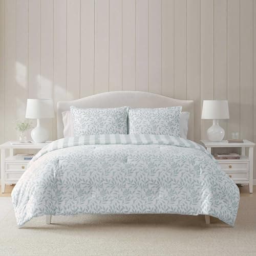 Martha Stewart - Queen Duvet C...illowcases (Copper Vines Blue)