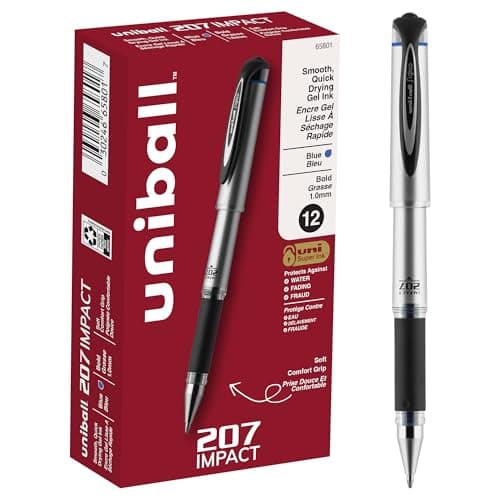 $10.98 | 12-Count Uni-Ball 207 Impact Pens at Amazon