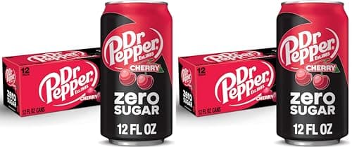Dr Pepper Cherry Zero Sugar So... oz. Cans, 12 Pack (Pack of 2)