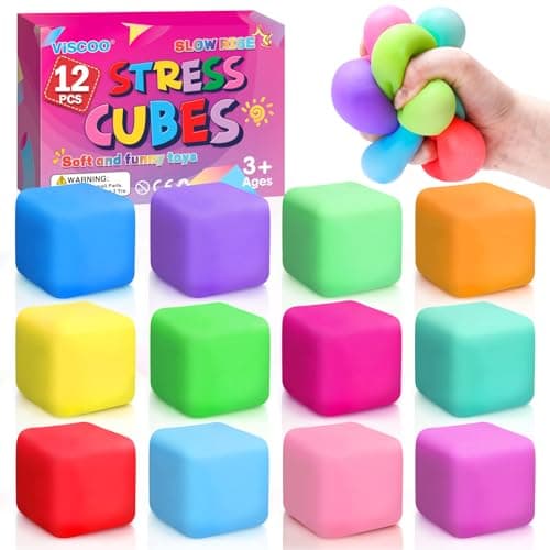 Slow Rising Squishy Stress Cubes 12-Pack for $14 w/ Prime + free shipping