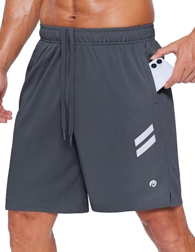 PINSPARK Men's 7" Quick-Dry Athletic Shorts w/ Zipper Pockets (S-3XL, Various Colors) $8.99 + Free Shipping w/ Prime or on $35+