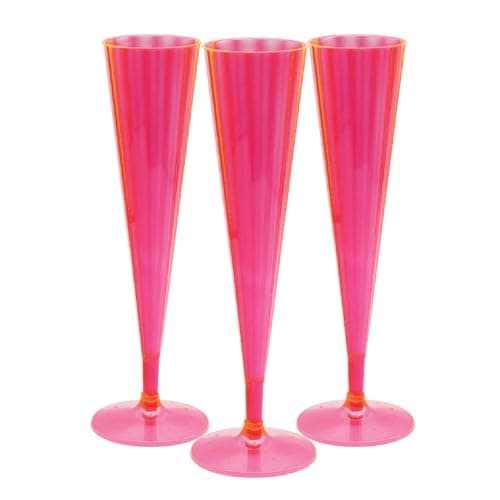 Party Essentials 20 Count Hard...oz Champagne Flutes, Neon Pink
