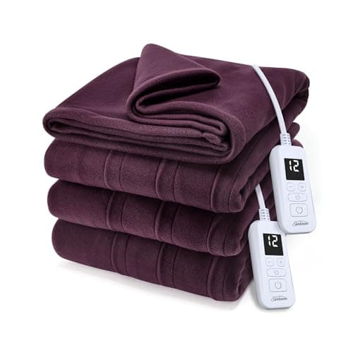 Sunbeam Royal Ultra Fleece Hea...ashable, Warm and Cozy, Claret