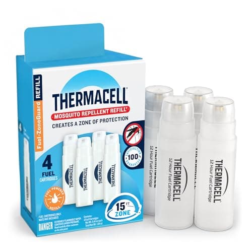 Thermacell Fuel-ZoneGuard Mosquito Repellent Butane Refill; 15-FT Zone of Scientifically Proven Outdoor Protection; Fuel-Powered; Patio Shield; 48Hr Refill; Bug Spray Alternative; Scent Free