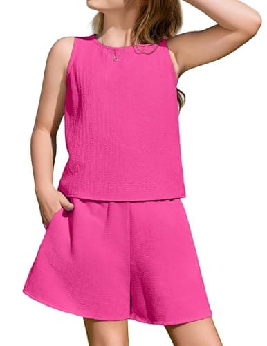 2-Piece Arshiner Girls Sleeveless Top & Shorts Outfit (Various Colors/Sizes) $8 + Free Shipping w/ Prime or on $35+