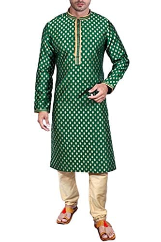 Sonisha SK105 Men's Green Kurta Pajama Set Wedding Kurta Pyjama Indian Party Suit (38)
