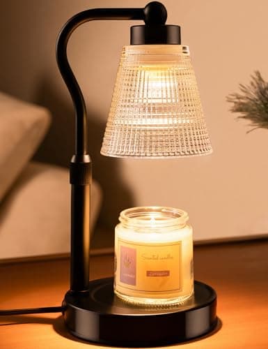 Quzhunoo Height Adjustable & Dimmable Candle Warmer Lamp w/ Timer & 2-Count 50W Halogen Bulbs (Black) $6.74 + Free Shipping w/ Prime or on $35+