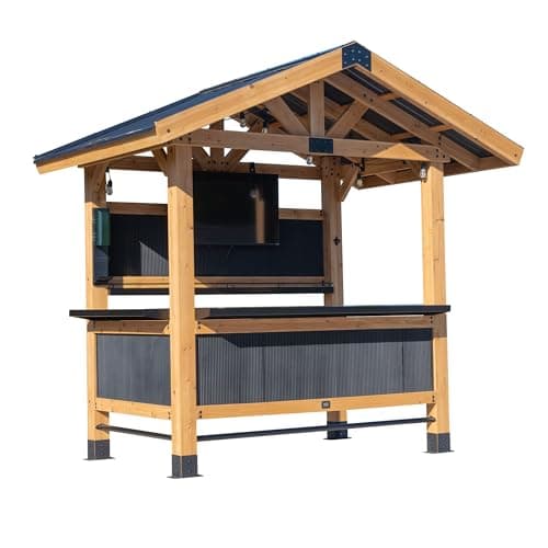 Backyard Discovery 9' x 6' Cedar Wood Outdoor Bar w/ Galvanized Steel Roof for $1,999 + free shipping