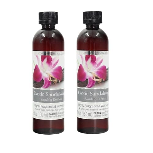 Hosley's Set of 2, 5 oz Exotic Sandalwood Fragrance Warming Oils. Ideal Gift for Weddings, spa, Reiki, Meditation, Bathroom Settings. P1