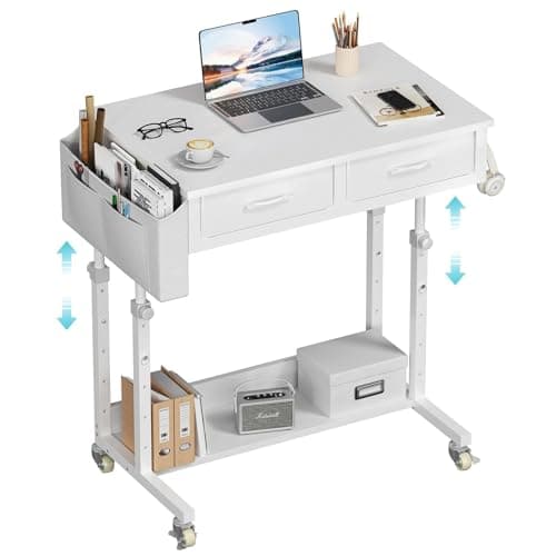 Small Rolling Desk w/ Drawers & Storage for $80 + free shipping