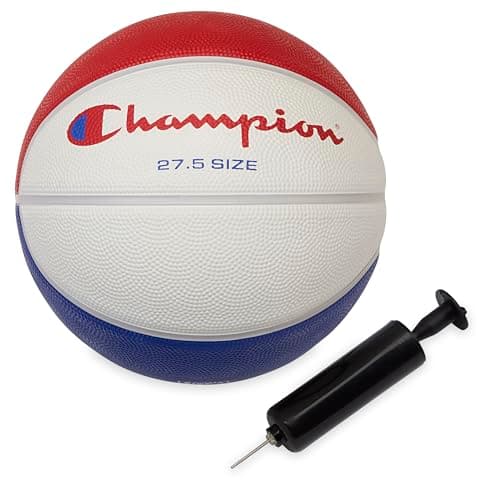 Champion Downtown 27.5" Rubber Basketball w/ Ball Pump $9.65 + Free Shipping w/ Prime or on $35+