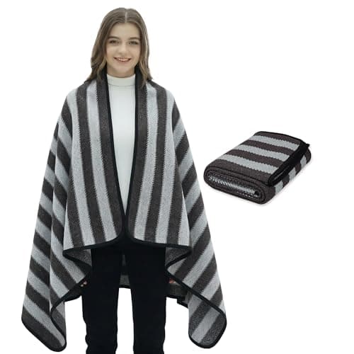 PuTian Merino Wool Camp Blanket - 36" x 63" Great for Bed Couch Camping Outdoors Travel Emergency -Large Warm Soft Washable Wool Throw