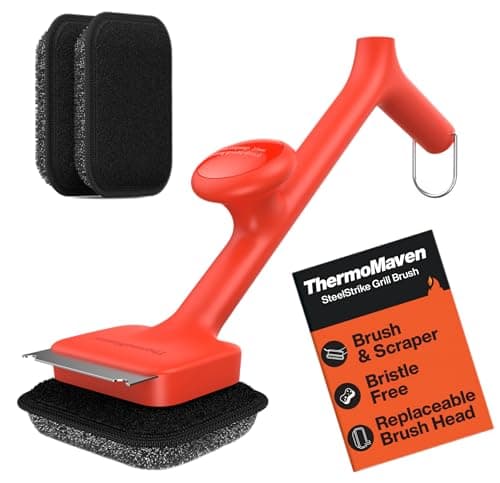 ThermoMaven Upgraded Bristle-Free BBQ Grill Brush w/ 3 Replaceable Heads $20 + Free Shipping