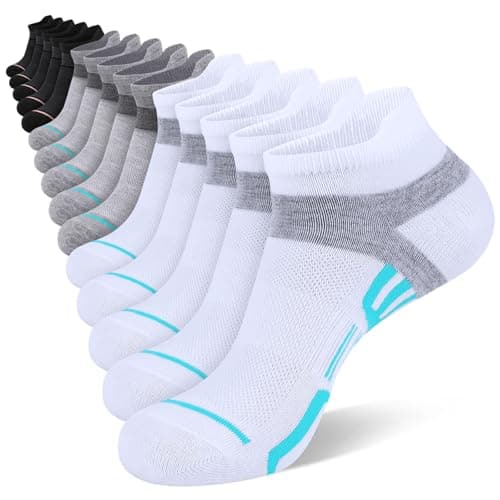 shnn 15 Pairs Womens Ankle Socks Lightweight Breathable Casual Low Cut Socks for Women With Heel Tab