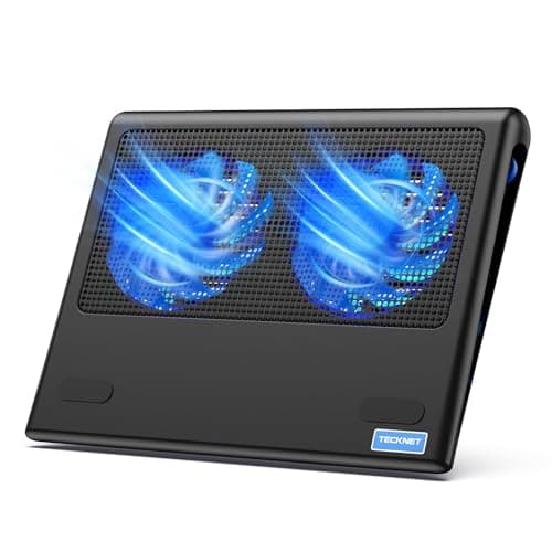 Tecknet 12"-15.6" Laptop Cooling Pad with 2 USB Ports $14.76