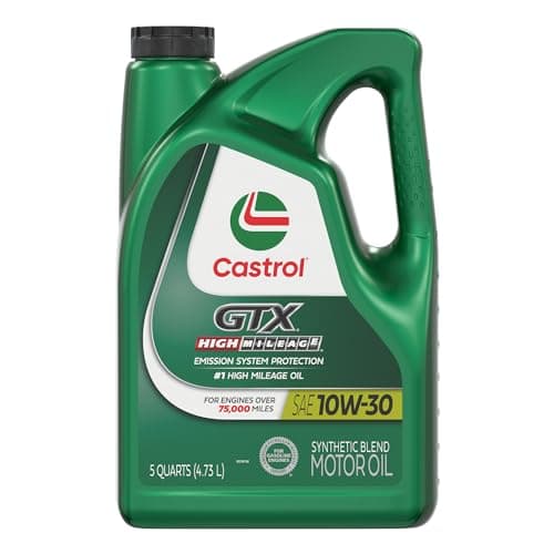 Castrol GTX High Mileage 10W-30 Synthetic Blend Motor Oil, 5 Quarts  $14.95 AMAZON