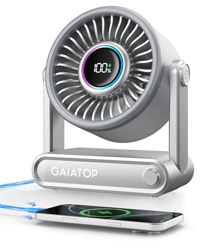 Gaiatop 6000mAh 5-Speed Rechargeable Desk Fan w/ Power Bank from $12.45