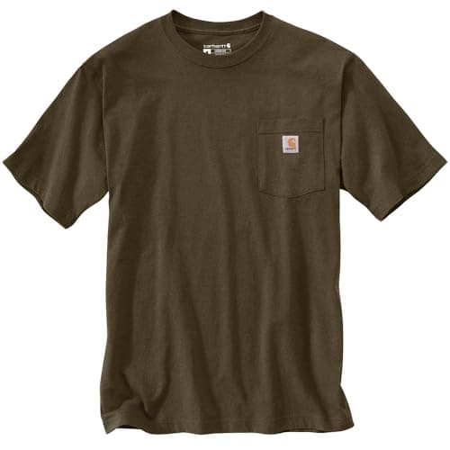 Carhartt Men's Iconic K87 Pocket T-Shirt, Burnished Logs Heather, Large $14.99