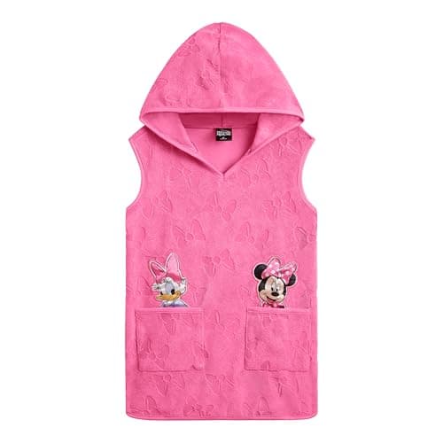 Disney Minnie Mouse Infant Baby Girls Loop Terry Cloth Hooded Swim Cover Up UPF 50+ Pink Daisy 12 Months