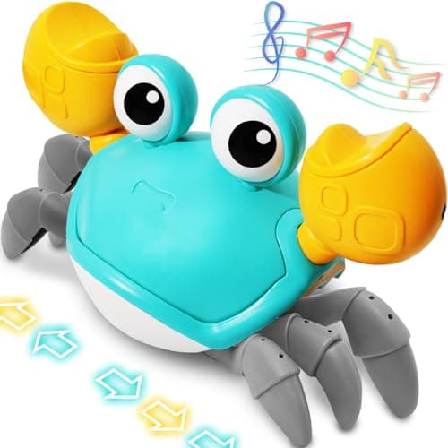 Pbooo Crawling Crab Baby Toy, ...t Music Sensory Birthday Gifts