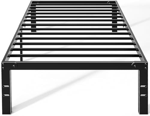 OLIXIS Metal Twin Bed Frame - ...sy Assembly, Black for Bedroom