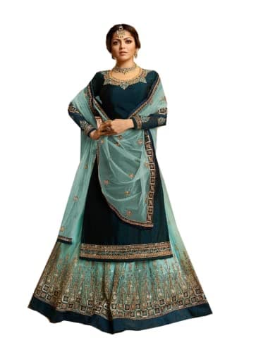 FABMIAMI indian pakistani women's ready to wear Party/Ethnic embroidered ghaghra style salwar kameez Suit Dress- (3001) (US, Numeric, 54, Regular, Regular, Choice-2)