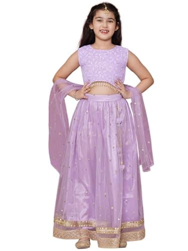 AJ DEZINES Kids indian Ethnic Wear Lehenga Choli for Girls With Dupatta|Girls Indian Outfit|Traditional & Festive Wear-Blue24