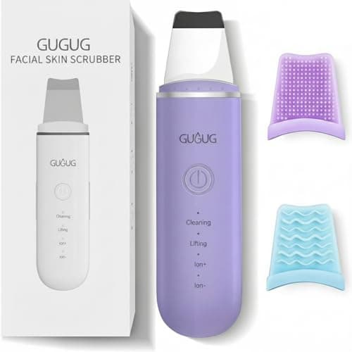 GUGUG 4-Mode Skin Scrubber Face Spatula Blackhead Remover Pore Cleaner (Purple) $9.59 + Free Shipping w/ Prime or on $35+