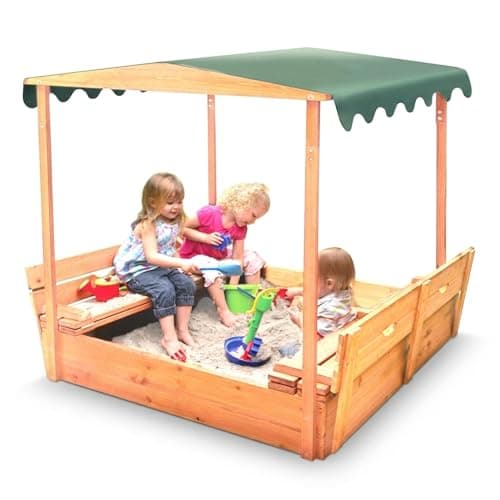 Badger Basket Sandbox for Kids...ard Playset (46.5 x 46.5 x 57)