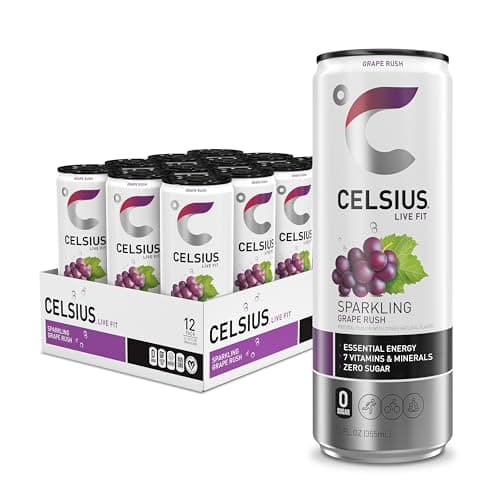 12-Pack 12-Oz Celsius Essential Energy Drink (Grape Rush) $14.25 w/ S&S + Free Shipping w/ Prime or on $35+