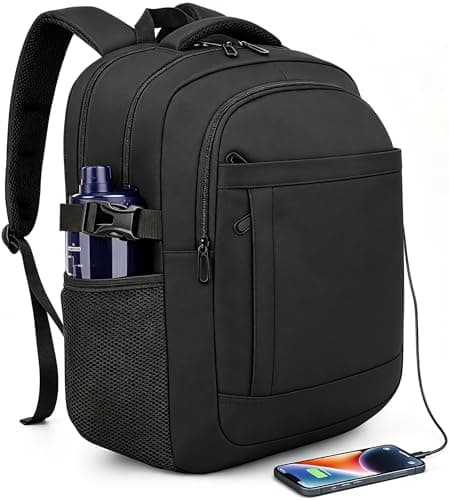 DEYACE Laptop Backpack 17 Inch Large Computer Bag for Men with USB Charger Port 18x14x8 Flight Approved Personal Item Travel Laptop Backpacks