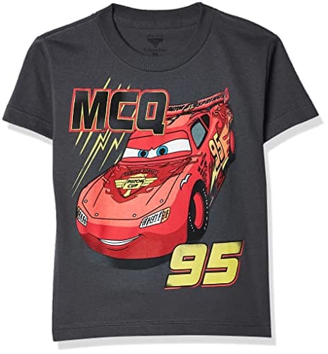 Disney Boys Cars Lightning McQueen Tee Maternity Blouse, 95 Charcoal, 5 6 US