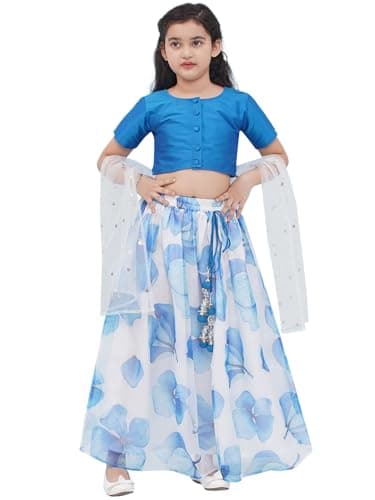 AJ DEZINES Girls Indian Ethnic Wear Lehenga Choli For Kids|Girls Pattu Pavadai|Indian Dress for Kids|Choli Janoi Outfit-BW-34