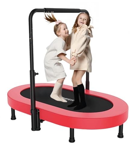 ANCHEER 56" Double Mini Trampo...220lbs, Fun for Indoor/Outdoor