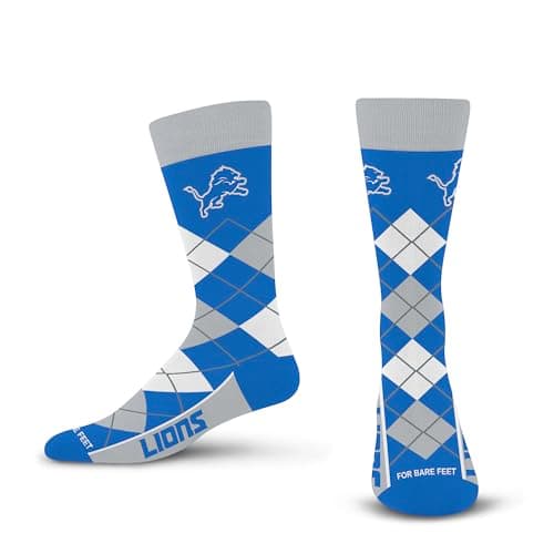 For Bare Feet NFL DETROIT LION...ium Dress Sock Team Color OSFM