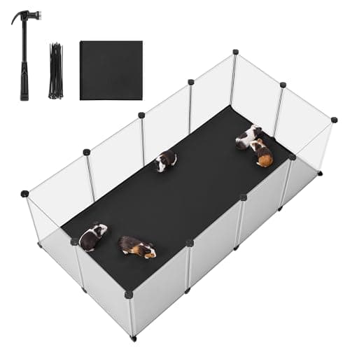 SONGMICS 20 Panels Guinea Pig ... 16.5 Inches, White ULPC009W01