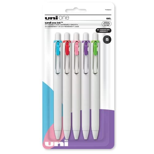 uni-ball one Retractable Gel P... (0.7mm), Assorted Ink, 5 Pack