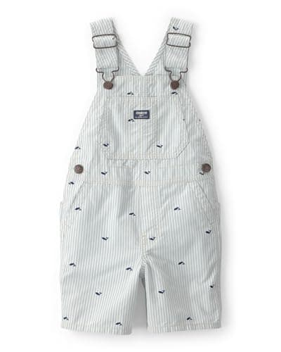 OshKosh B'gosh Boy World's Best Overalls, Green/White, 3T