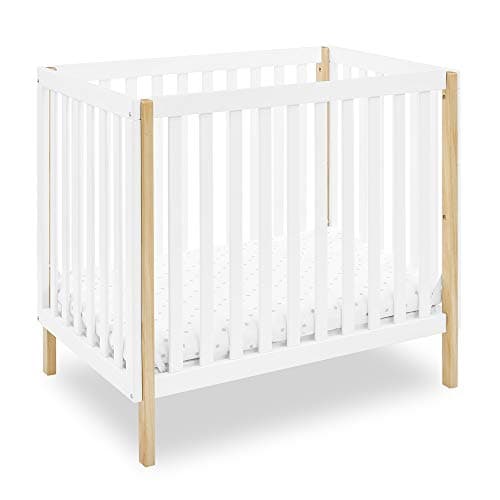 Delta Children Gio Mini Crib w...Included, Bianca White/Natural