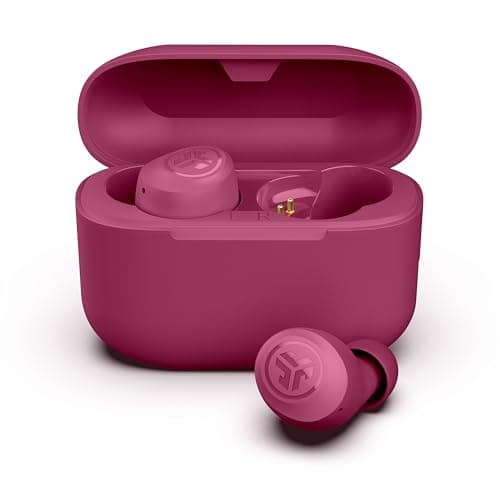 JLab Go Air Pop+, True Wireless Earbuds, Bluetooth Earbuds with Microphone, Dual Connect, EQ3 Sound, Dark Pink