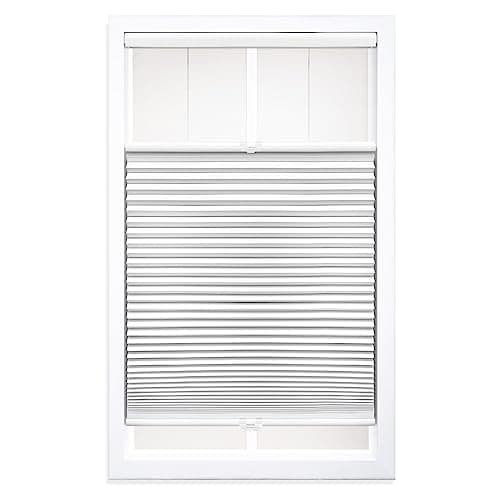 DEZ FURNISHINGS Cordless 1.5" ...ular Shade, 58"W x 64"H, White