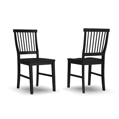 Homestyles Arts & Crafts Black Dining Chairs, Set of 2